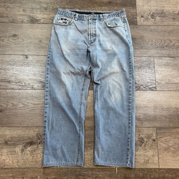 Hugo Boss Alabama Wide Leg Baggy Blue Jeans - Men's Size 38x30 - Picture 1 of 11